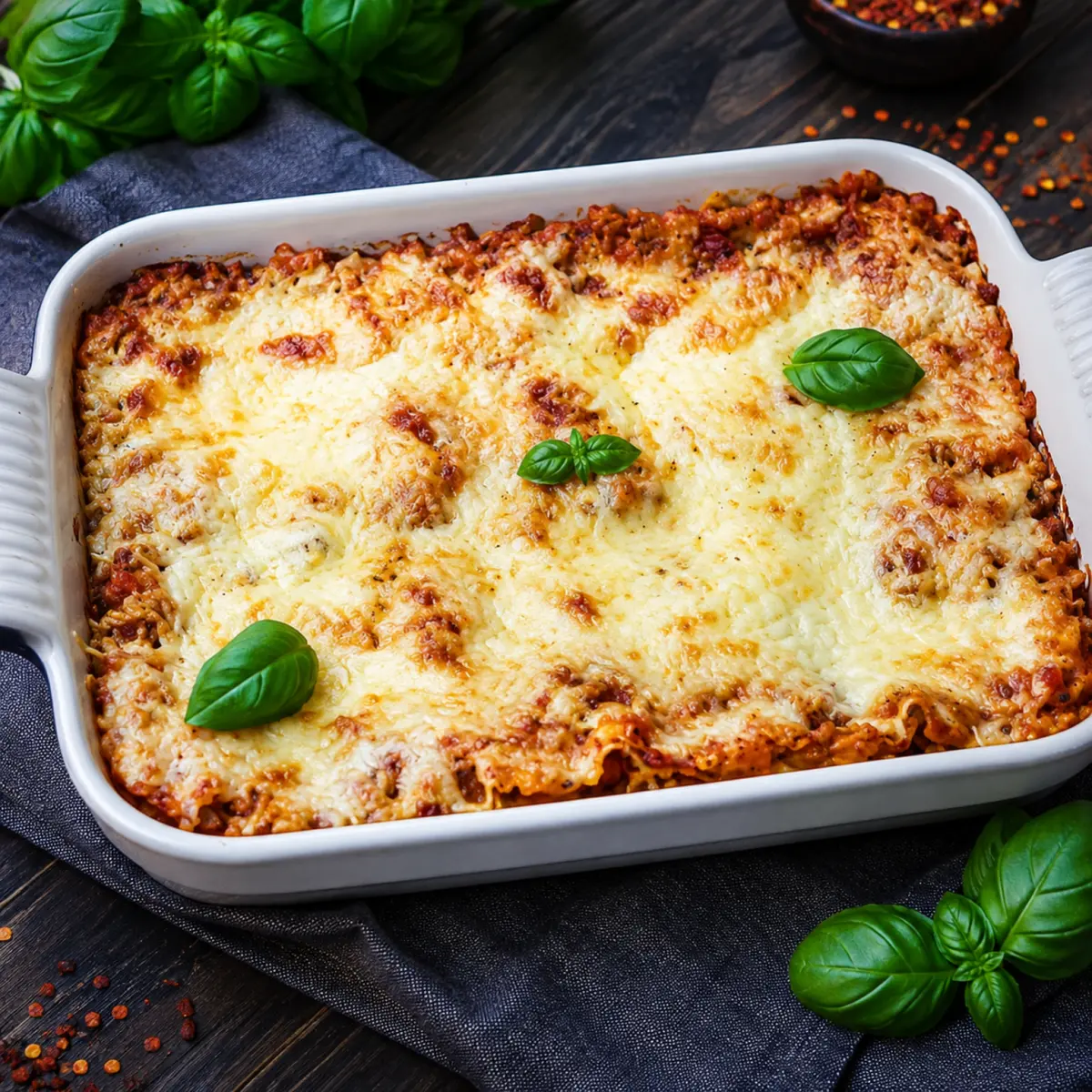 Rote-Linsen-Lasagne