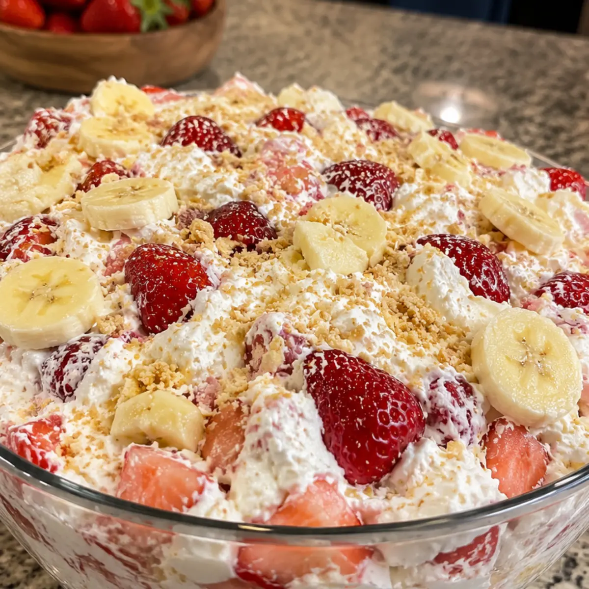 STRAWBERRY BANANA CHEESECAKE SALAD