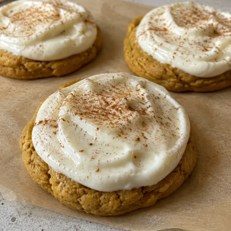 Soft Pumpkin Cookies with Cream Cheese Frosting