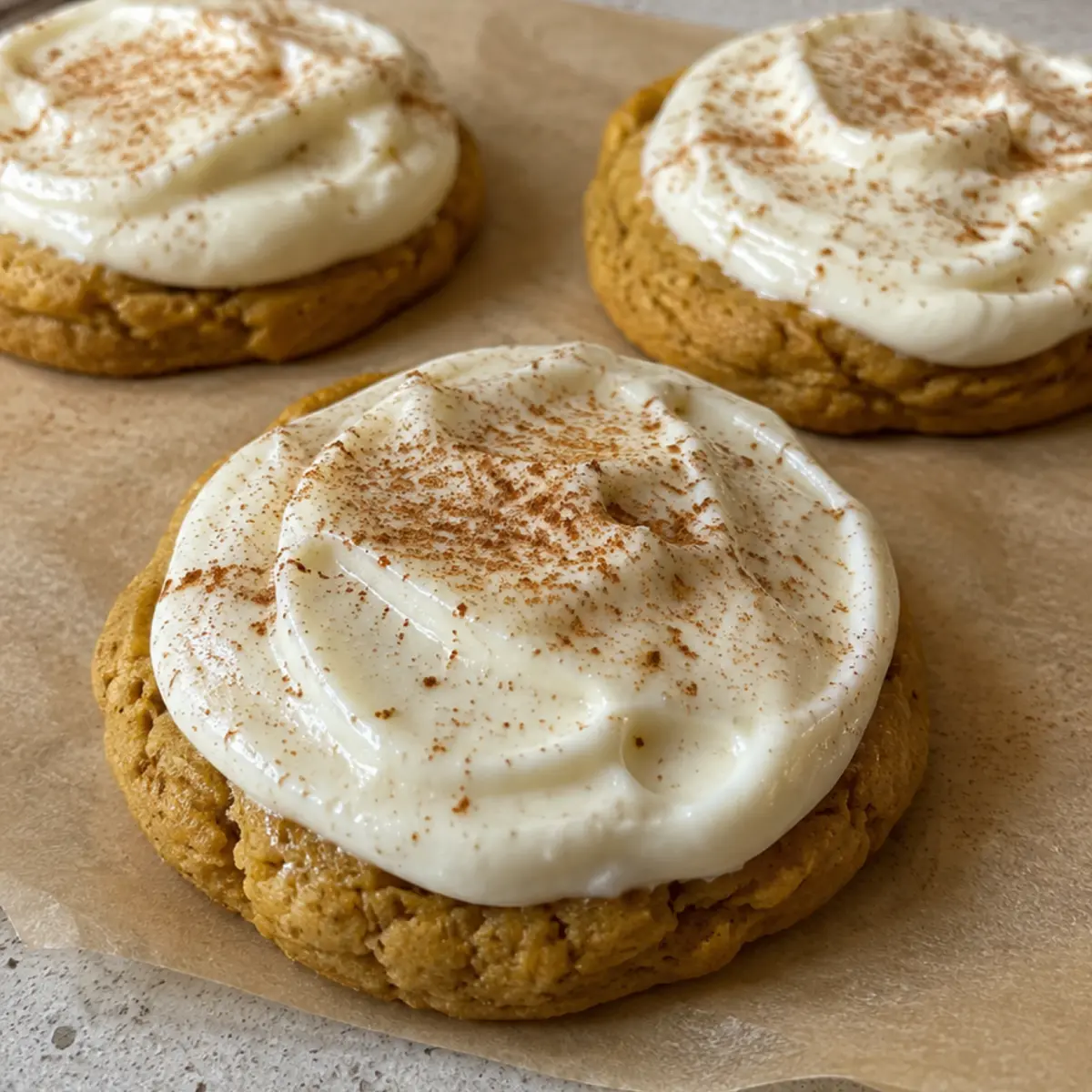 Soft Pumpkin Cookies with Cream Cheese Frosting