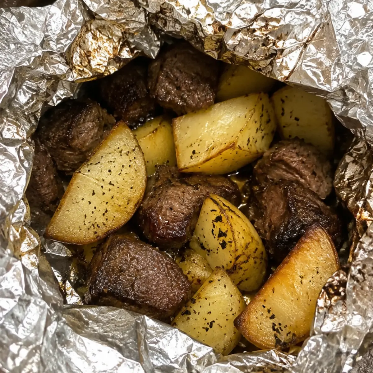 Steak and Potato Foil Packs