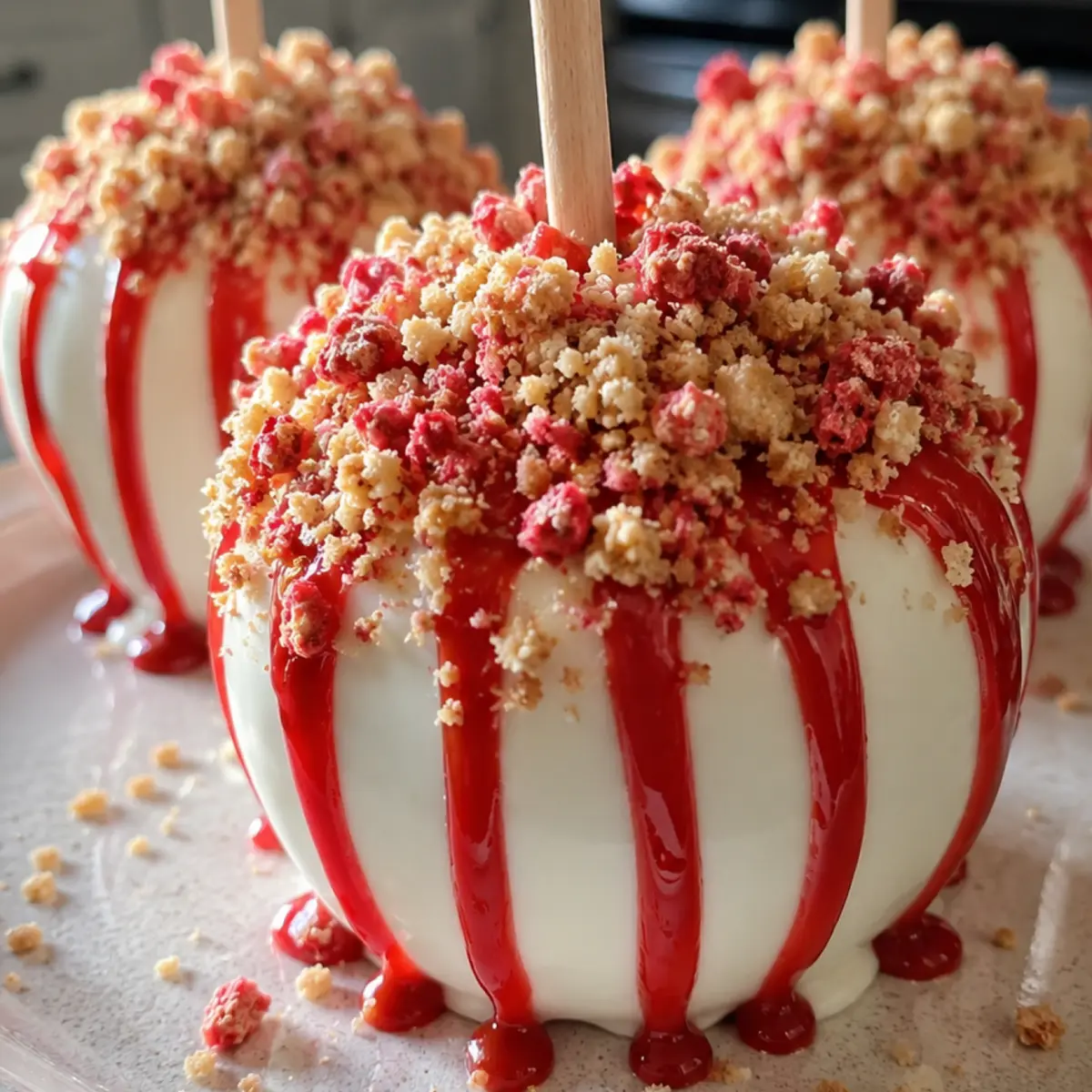 Strawberry Shortcake Candy Apples