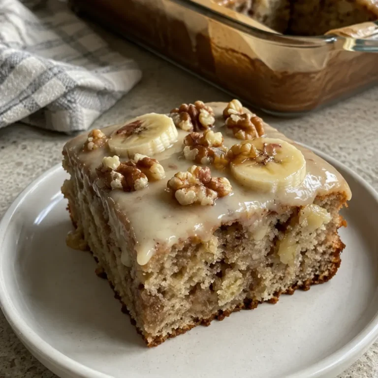 Vanilla Banana Walnut Cake