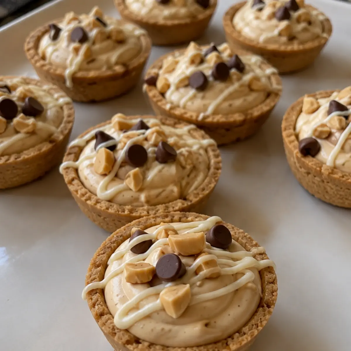White Chocolate Peanut Butter Cool Whip Fudge Pie Bites