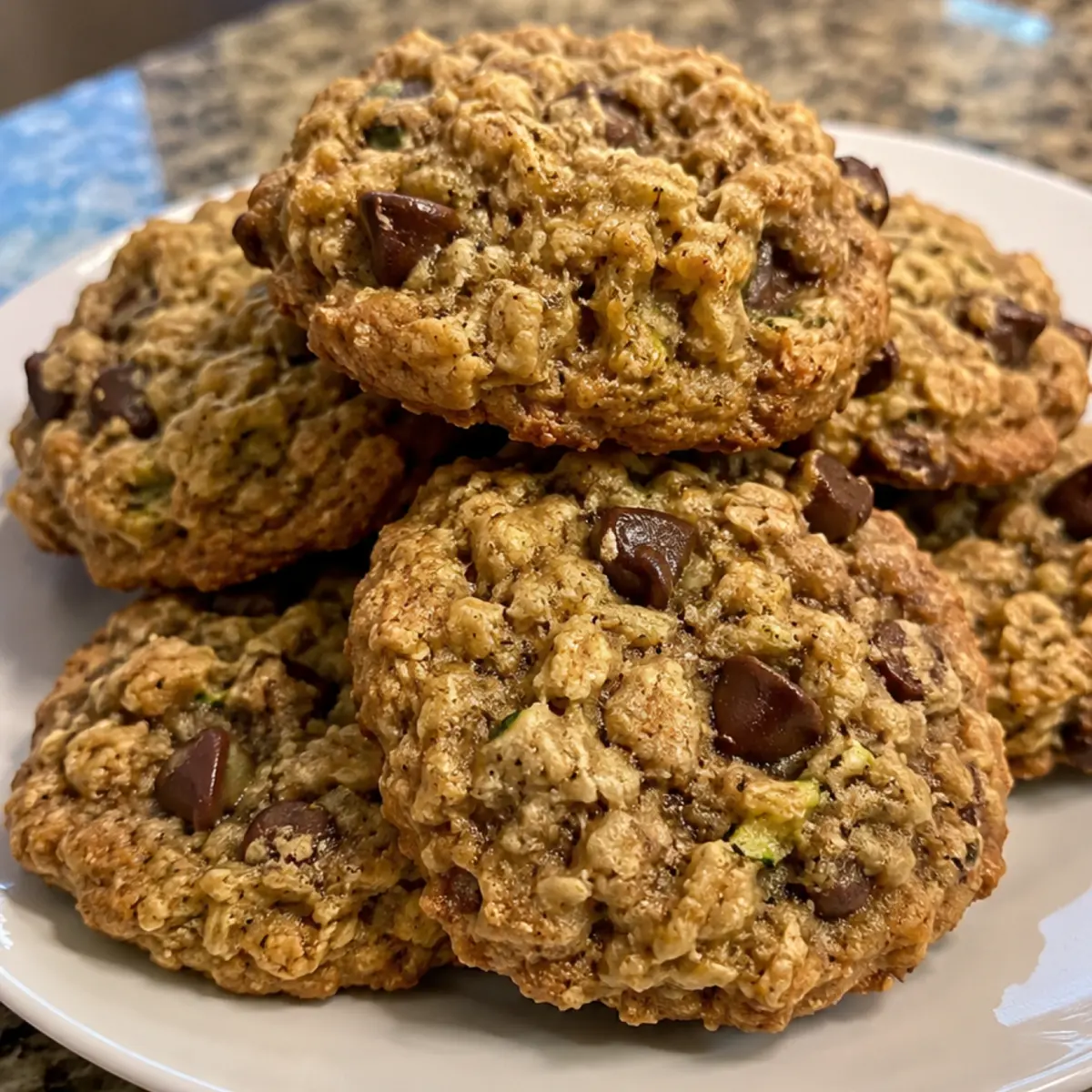 Zucchini Oatmeal Chocolate Chip Cookies