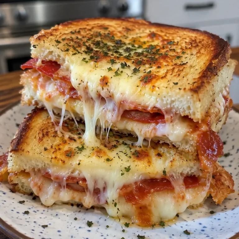 Cheesy 10-Minute Lunch Pizza Grilled Cheese Sandwich