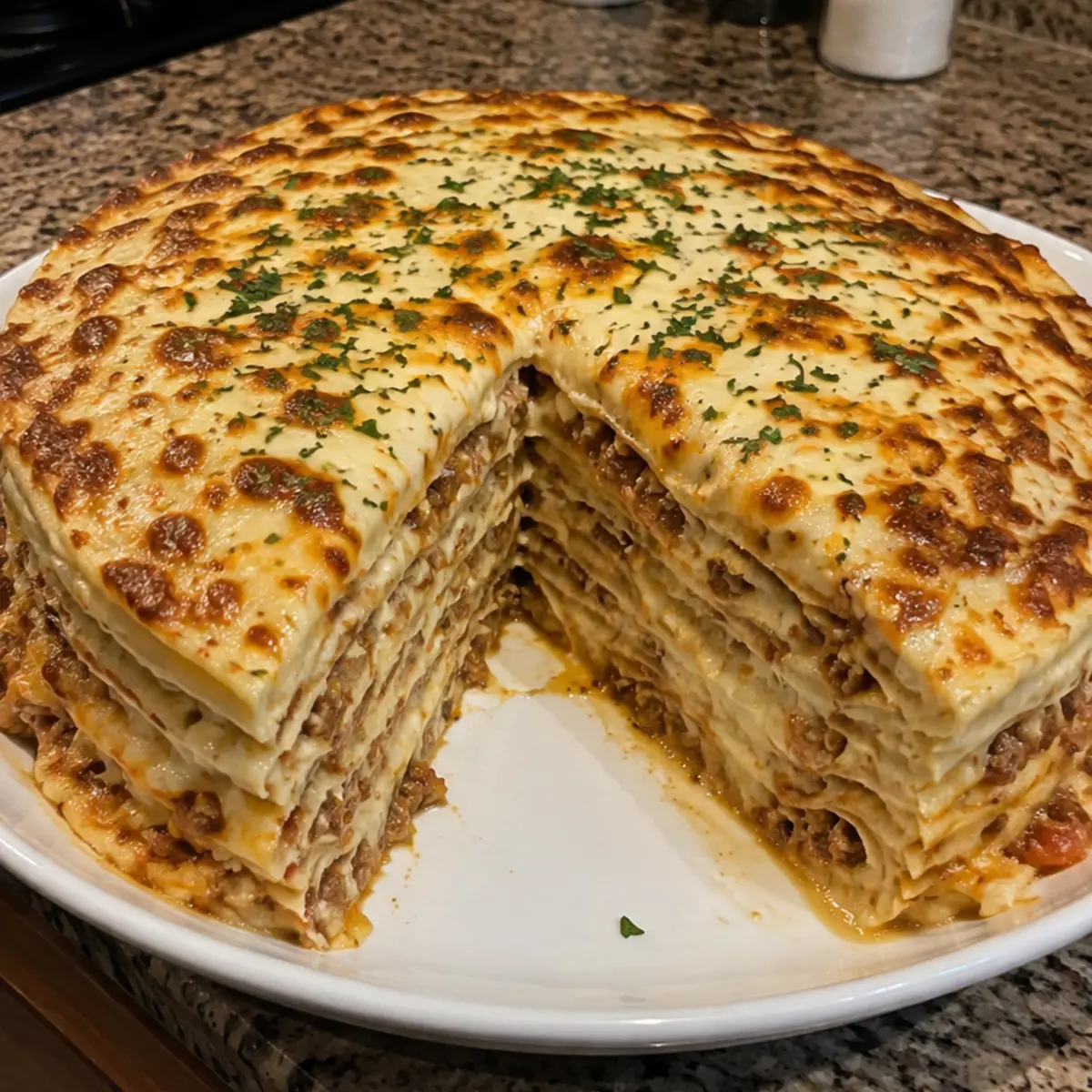 Cheesy Crepe lasagna