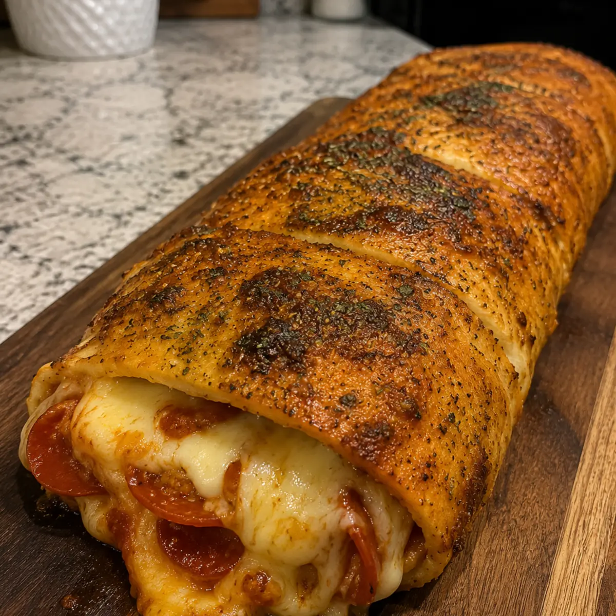 Cheesy Stuffed Stromboli