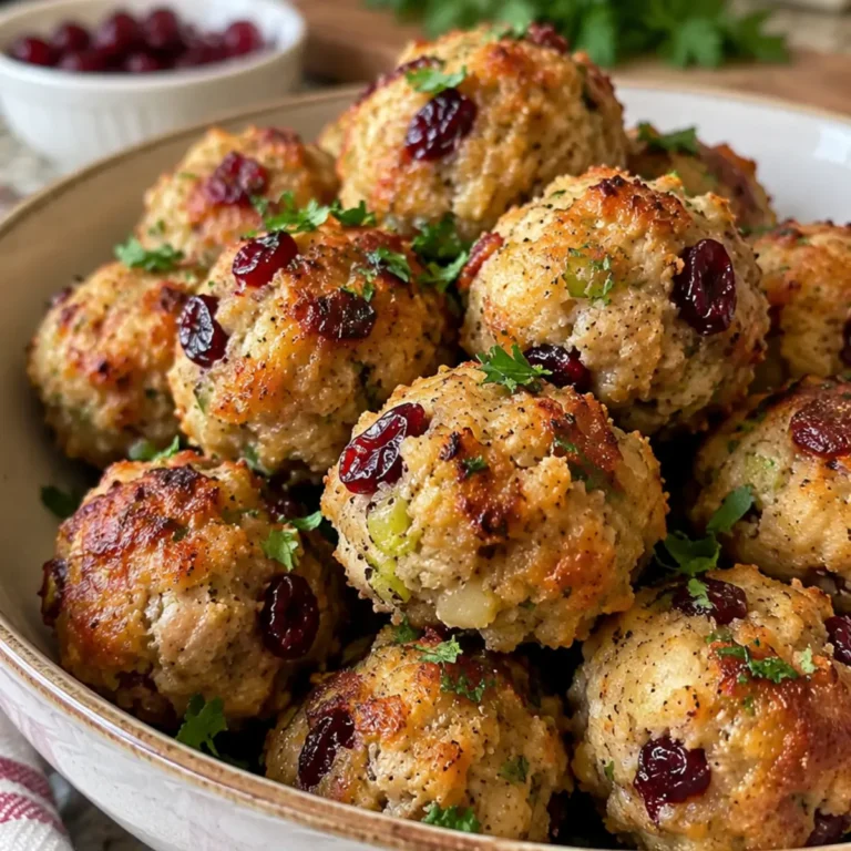 Cranberry & Turkey Stuffing Balls