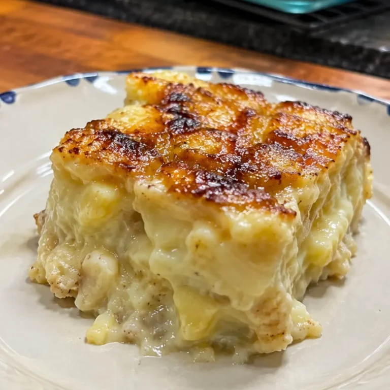 Creamy Baked Banana Pudding