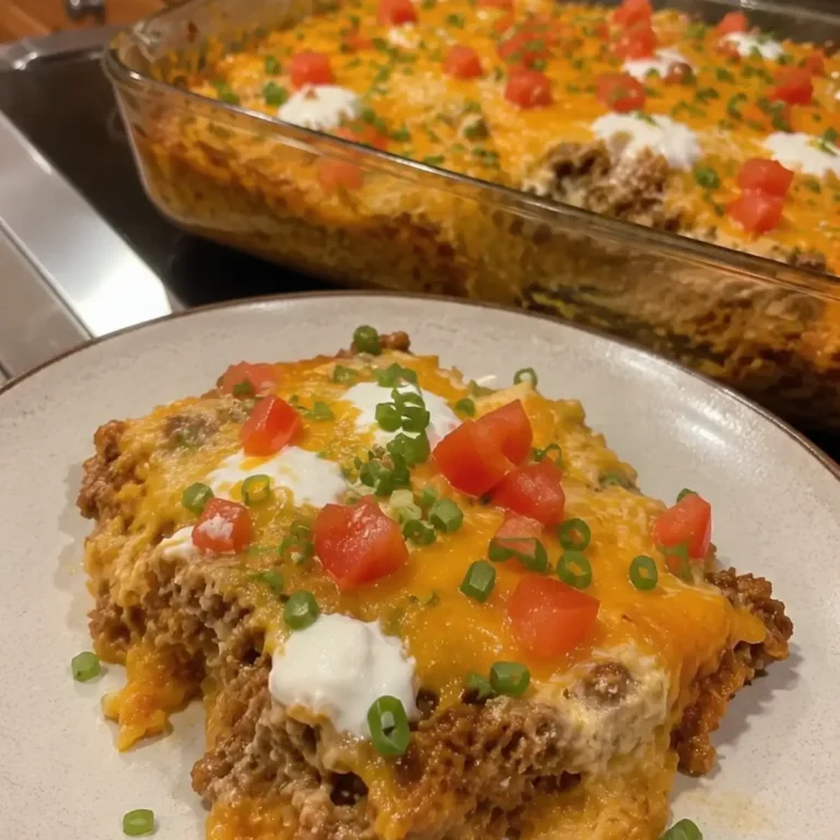 Creamy and Cheesy Taco Casserole