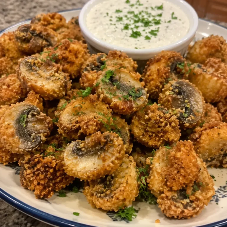 Crispy Fried Mushrooms with Cool Ranch Dip
