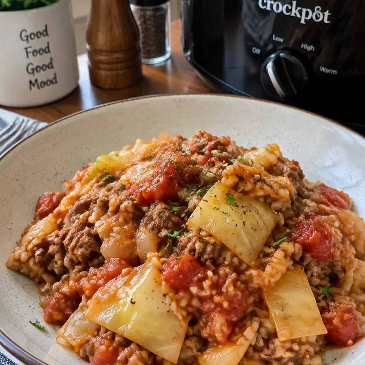 Crockpot Cabbage Roll Casserole