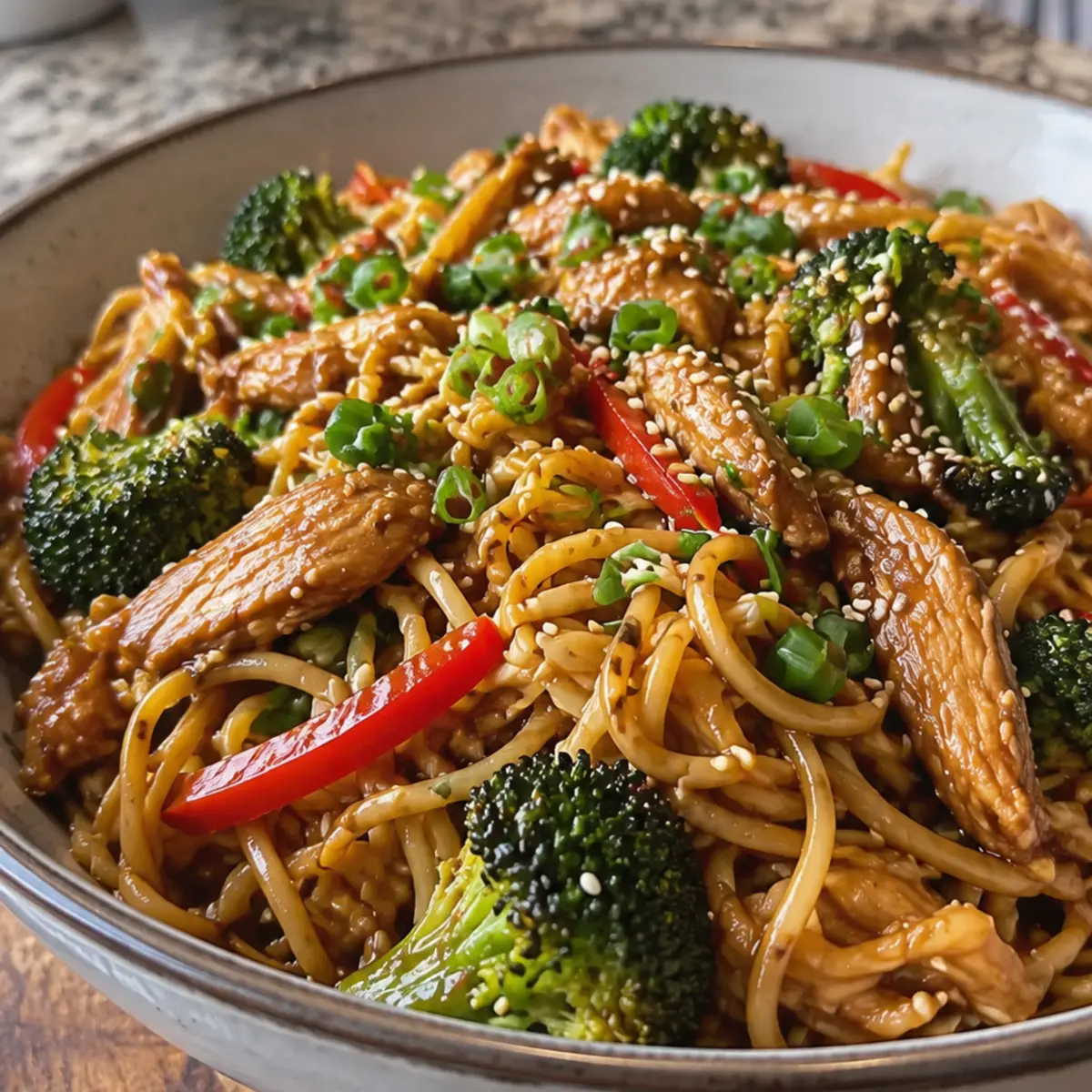 Crockpot Chicken Teriyaki Noodles