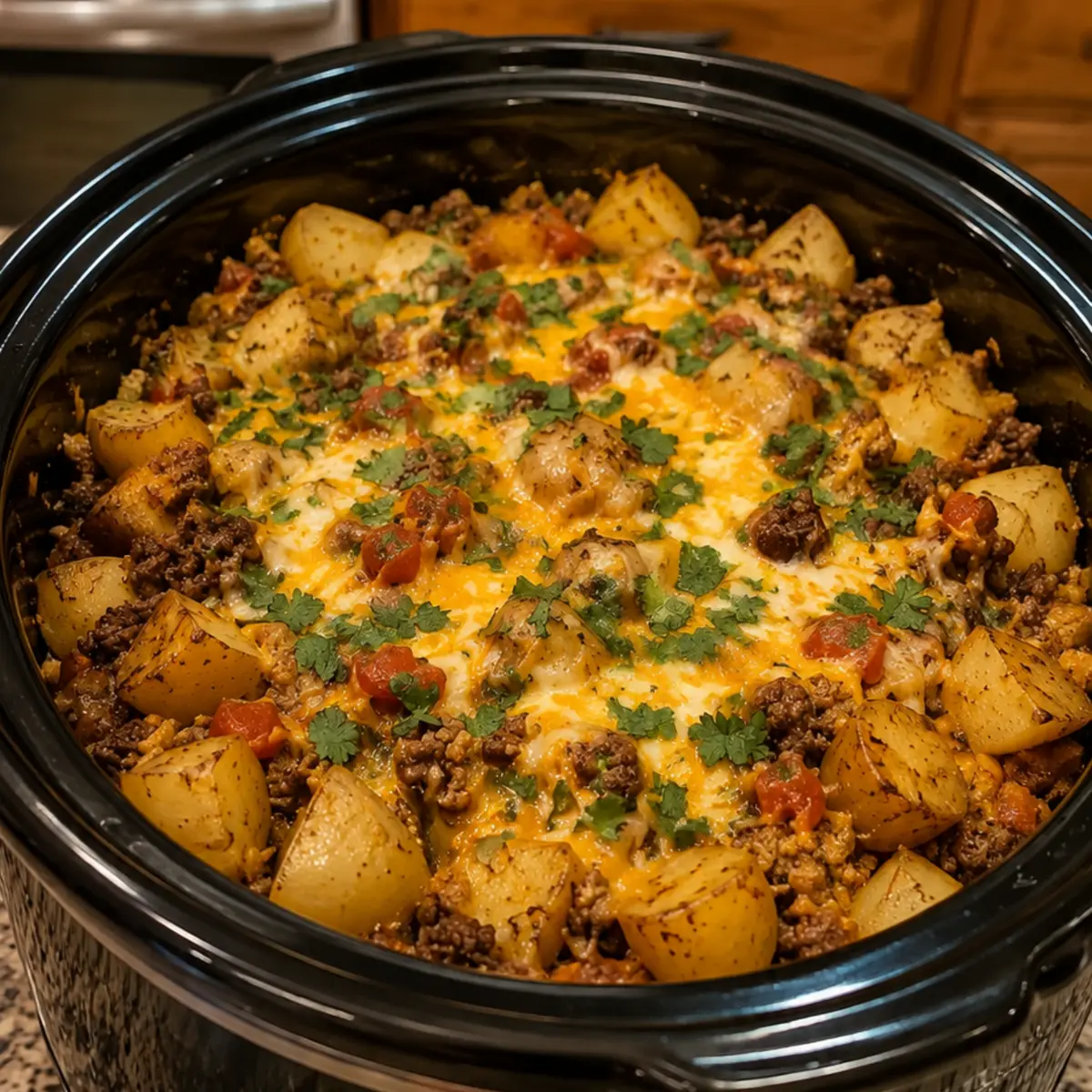Crockpot Taco Potatoes