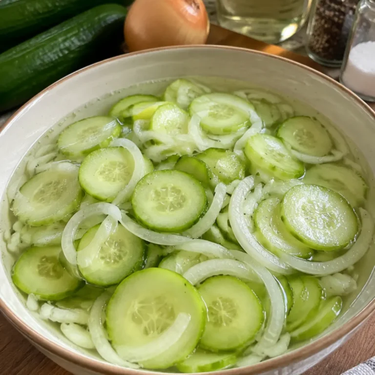 Cucumber and Onions in Vinegar