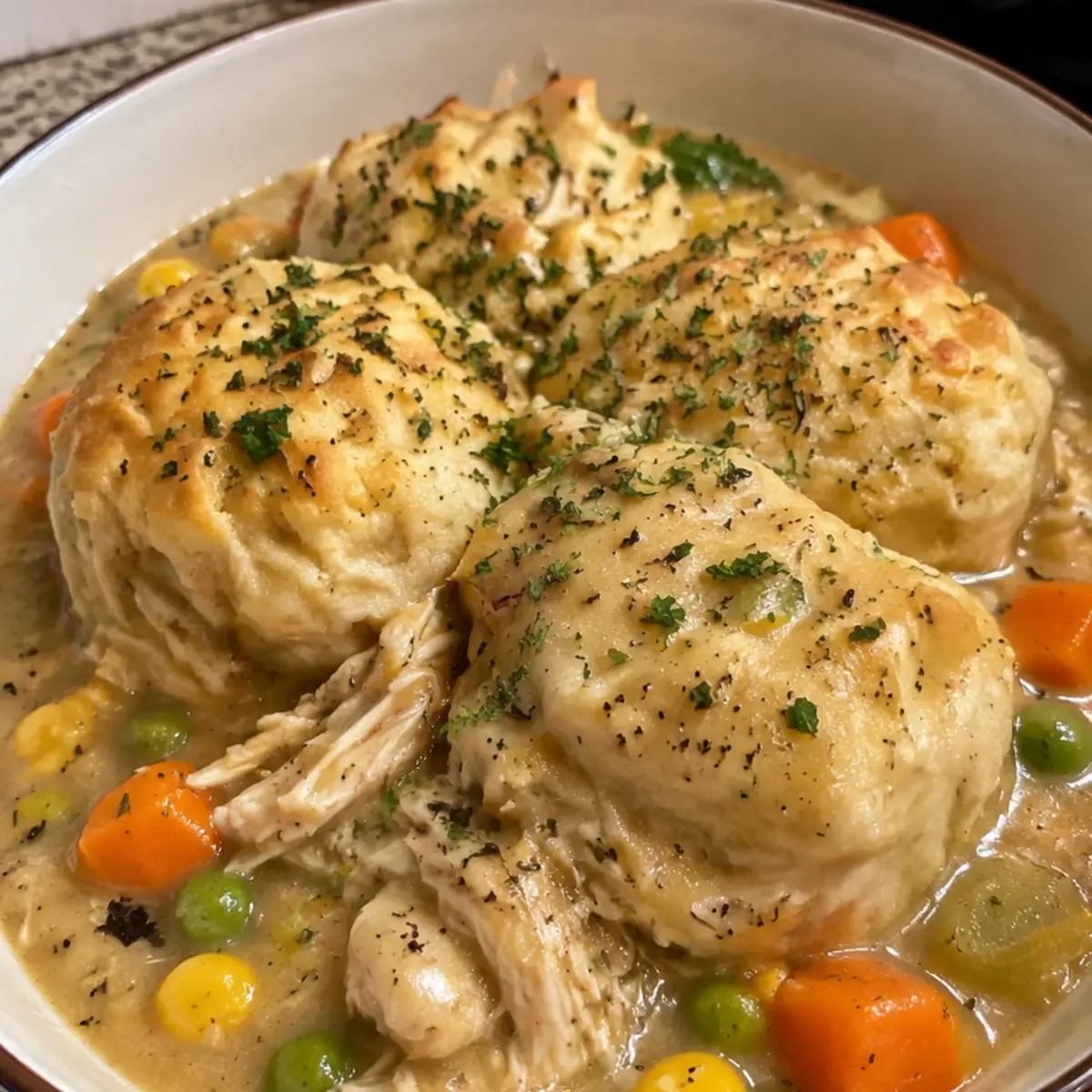 Dump and Go Crockpot Chicken and Dumplings