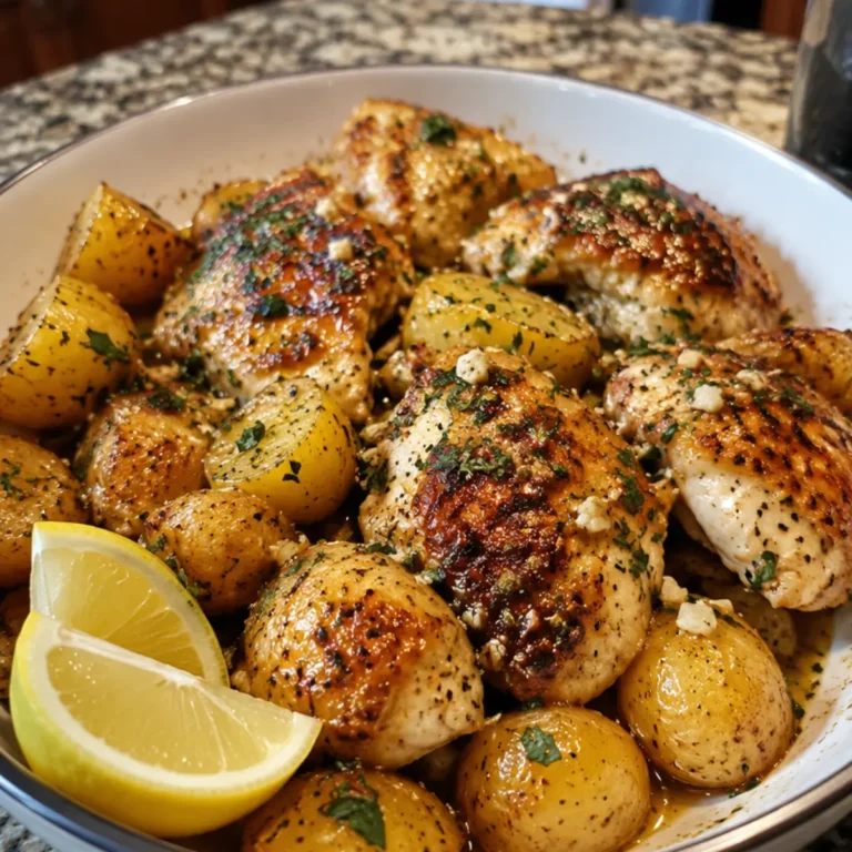 GARLIC BUTTER CHICKEN WITH POTATOES