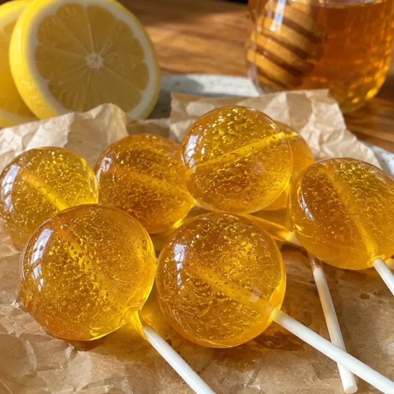 Honey Lemon Lollipops