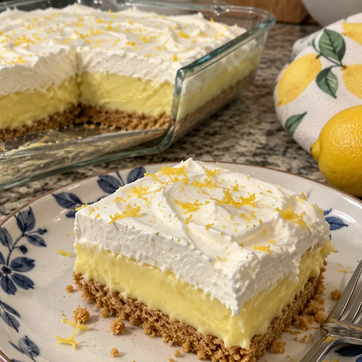 No-Bake Lemon Pudding Delight