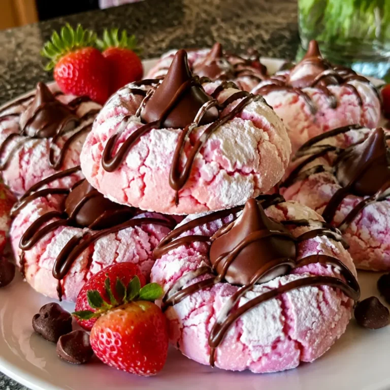 No-Bake Strawberry Chocolate Cool Whip Kiss Cookies