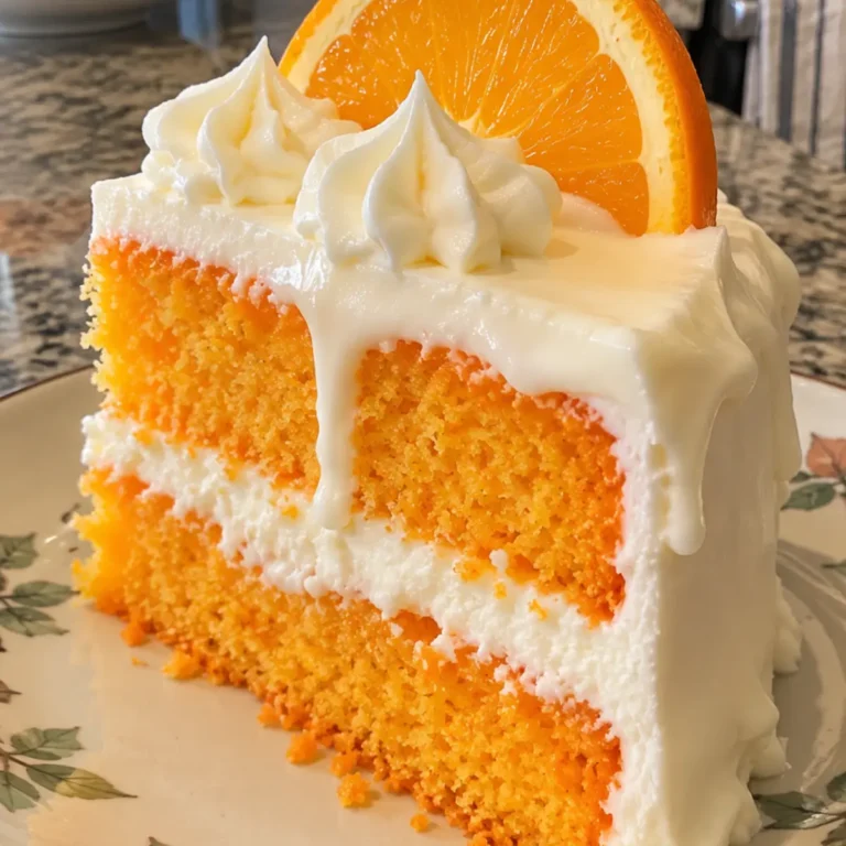 Orange Crunch Creamsicle Cake
