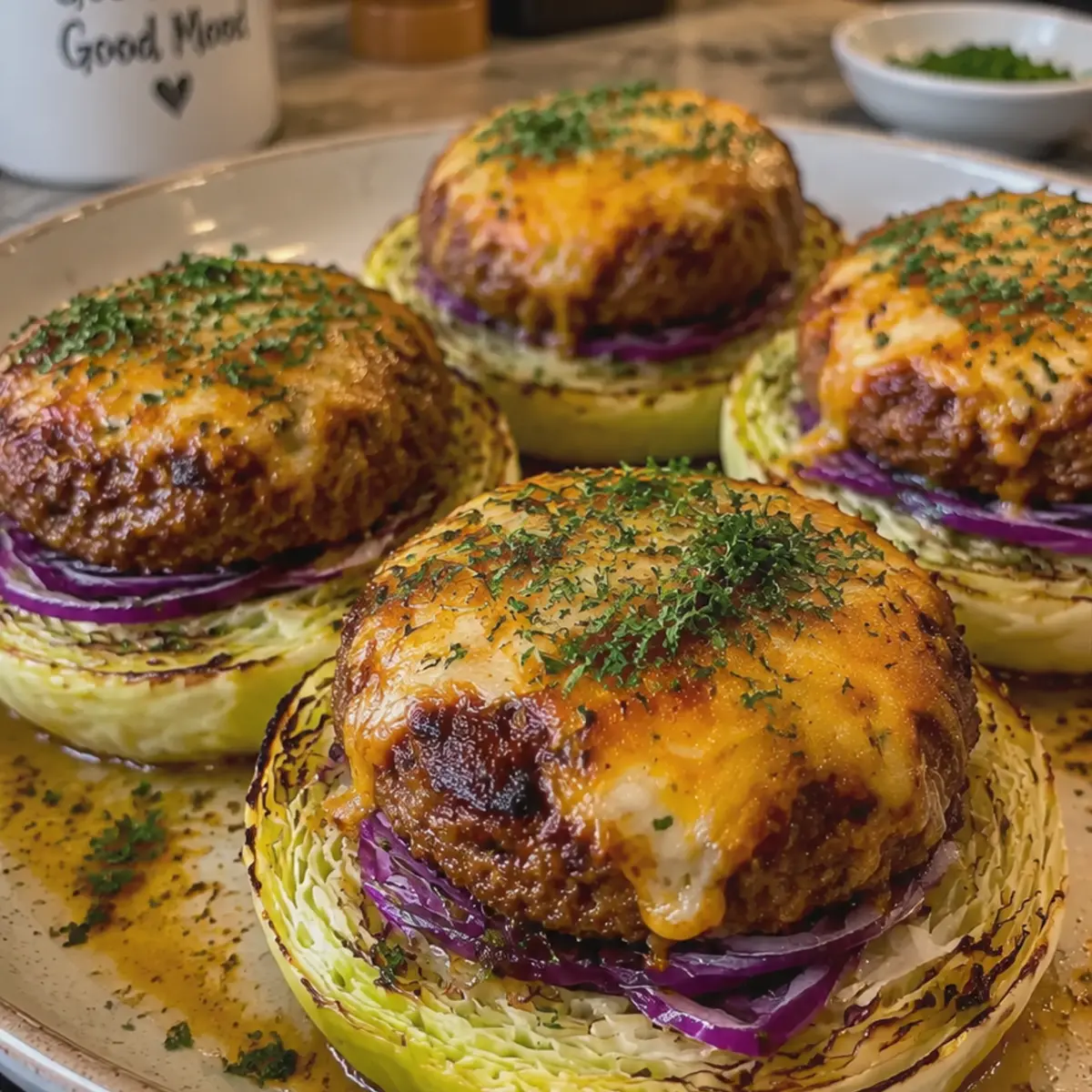 Oven Baked Cabbage Burgers