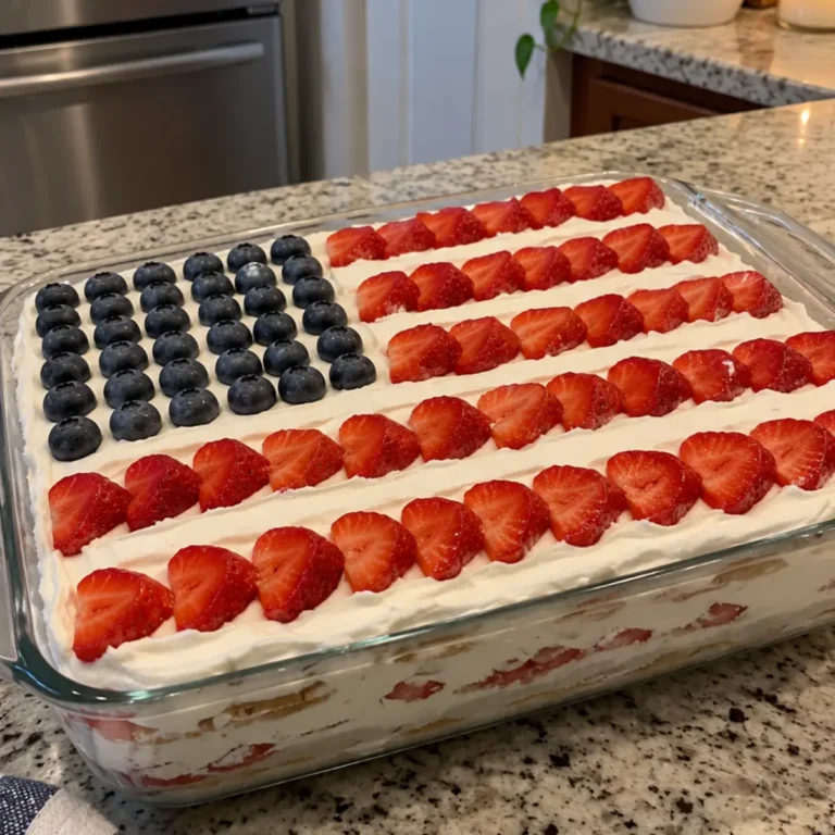 Patriotic Berry Flag Icebox Cake