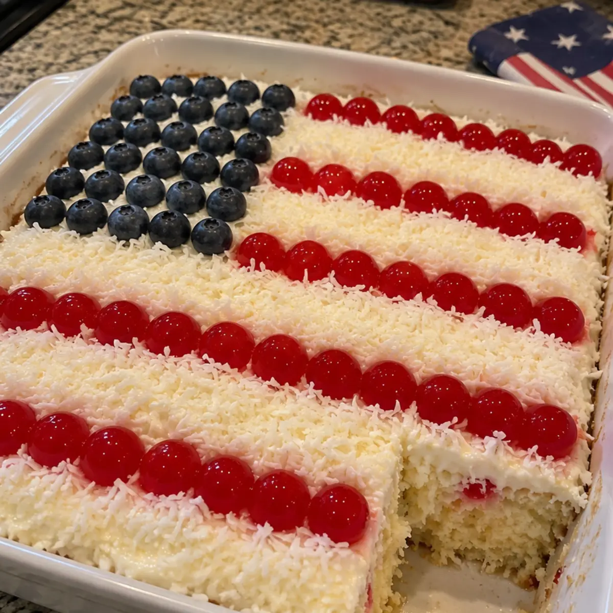 Pineapple Coconut “God Bless America 🇺🇸” Cake!
