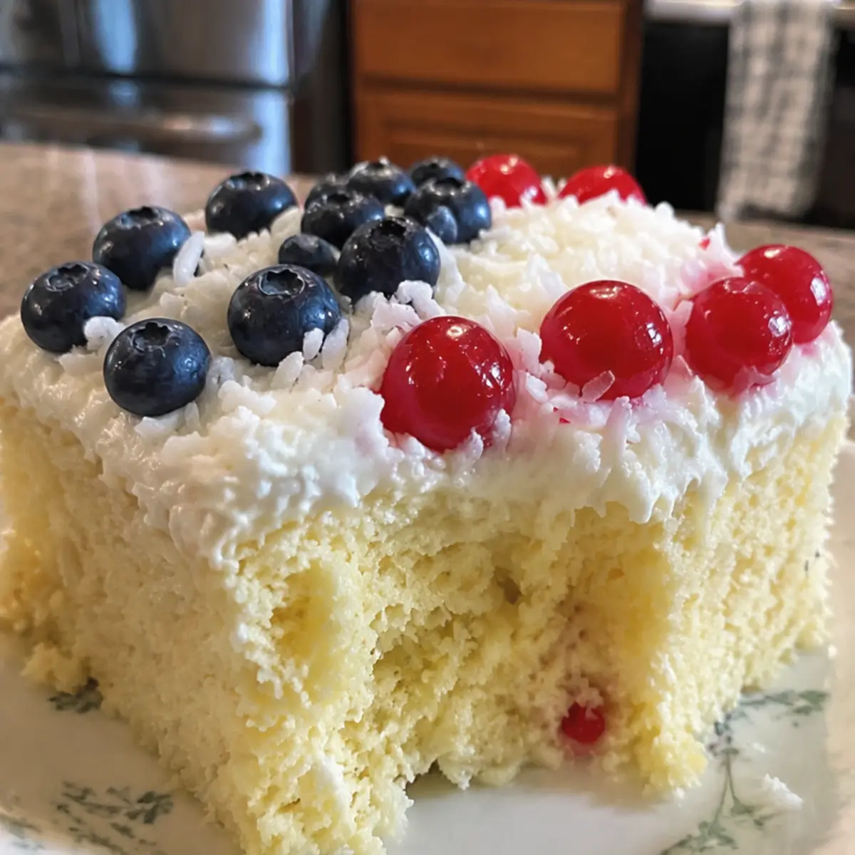 Pineapple Coconut “God Bless America ” Cake!