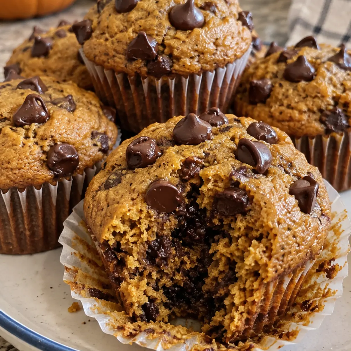 Pumpkin Chocolate Chip Muffins