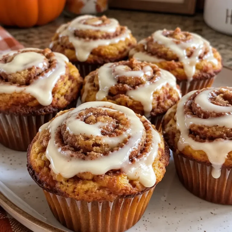 Pumpkin Cinnamon Roll Muffins