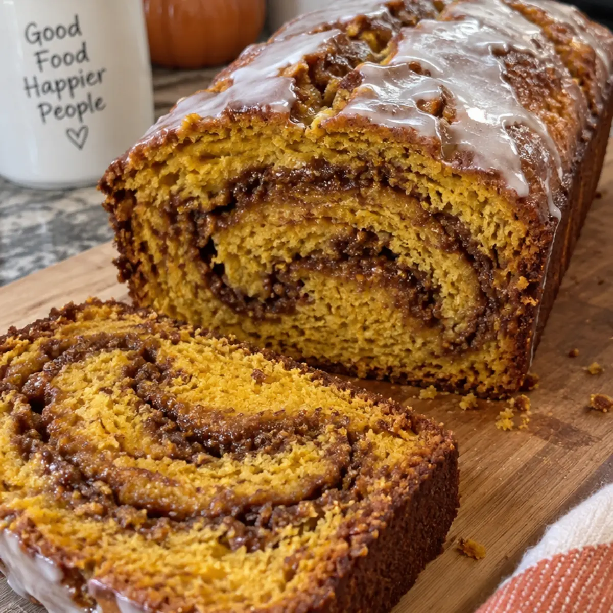 Pumpkin Cinnamon Swirl Bread