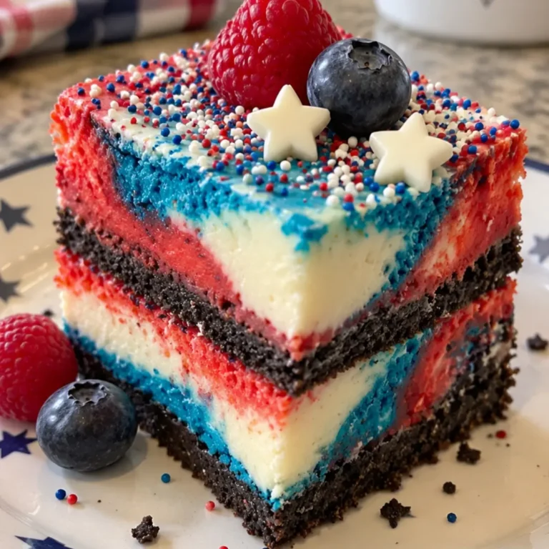 Red White and Blue Cheesecake Bars