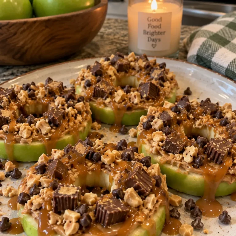 Reeses Peanut Butter Apple Rings