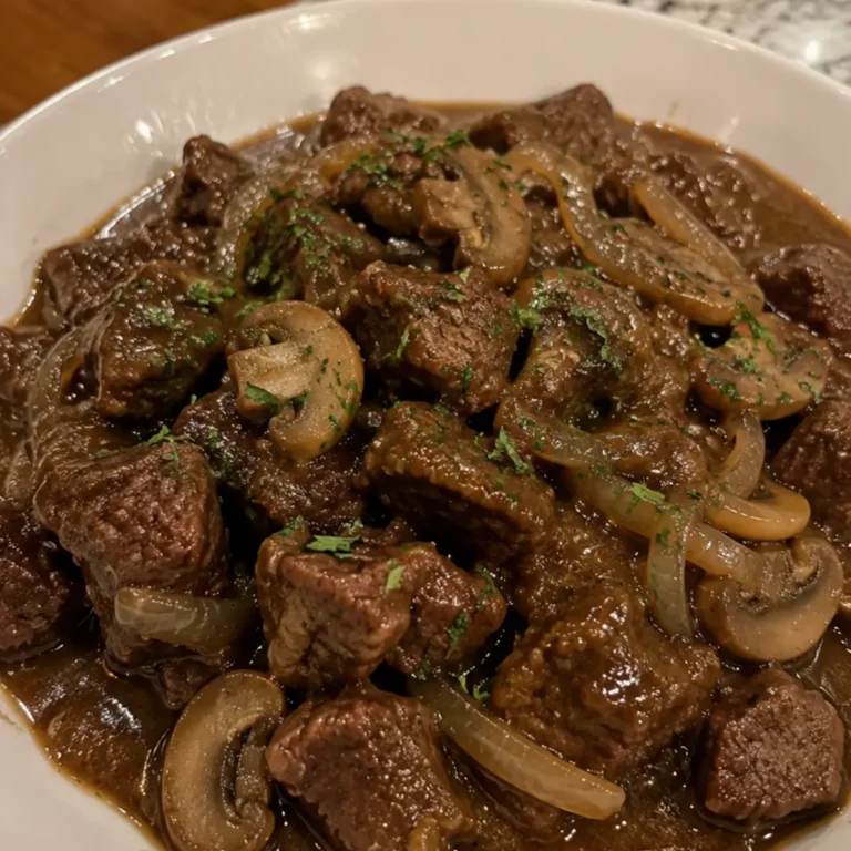 Slow Cooker Beef Tips and Gravy