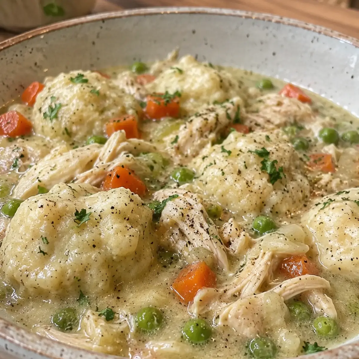 Slow Cooker Chicken and Dumplings Pot Pie