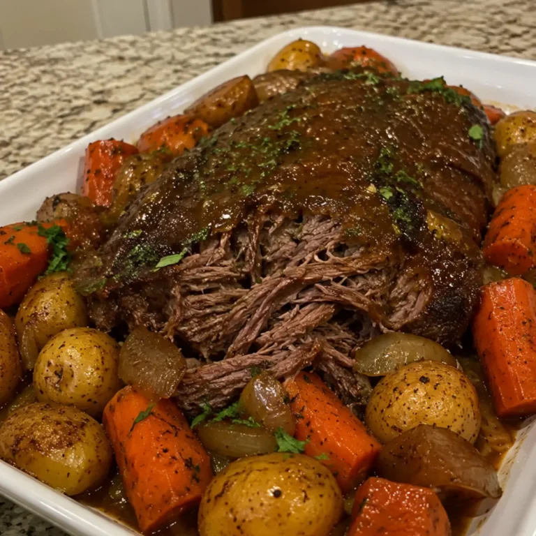 Slow Cooker Homestyle Pot Roast with Carrots and Potatoes