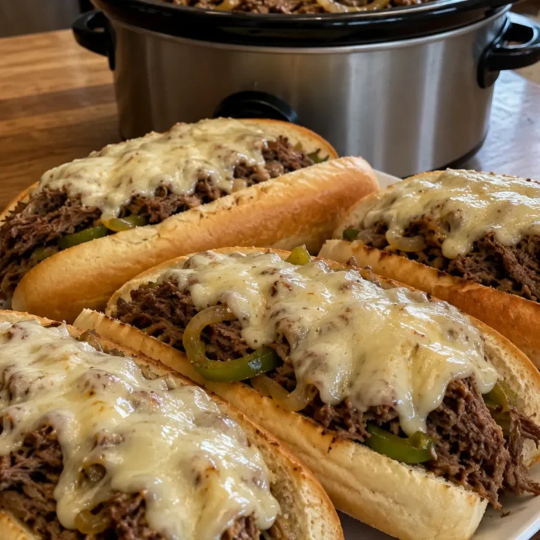 Slow Cooker Philly Cheesesteak Pot Roast