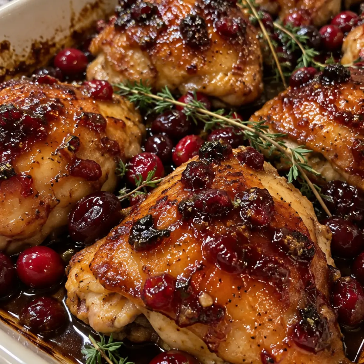 Sweet and Savory Cranberry Glazed Chicken