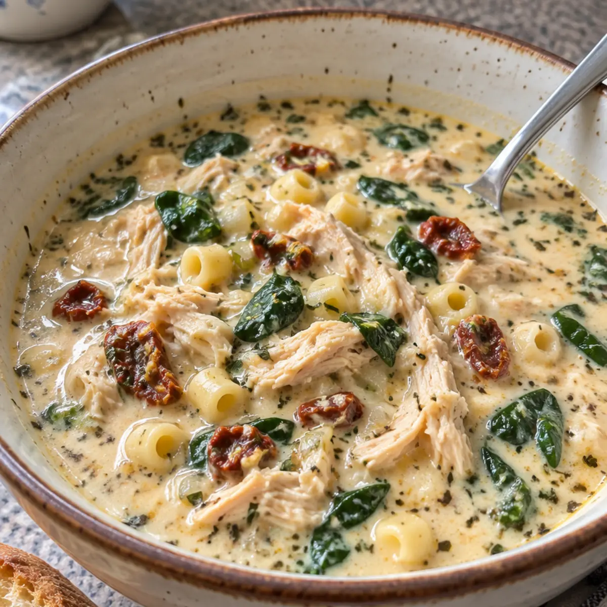 Tuscan Chicken Noodle Soup